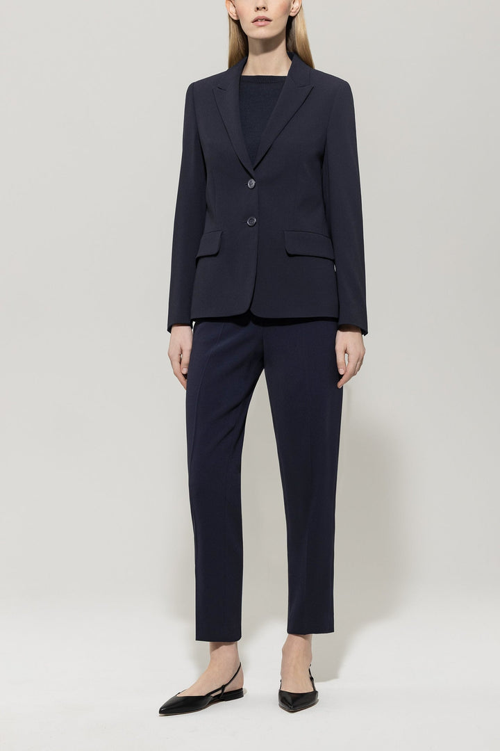 Tapered pants in techno sablé