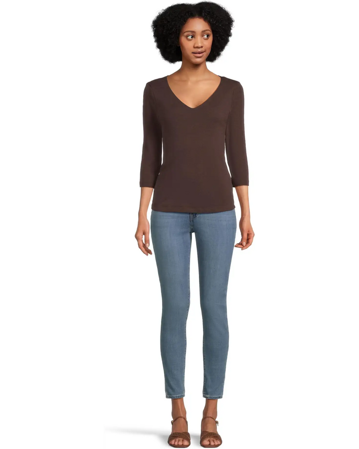 Angelina Shine V-Neck Tee