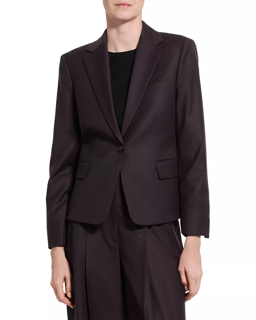 Single Button Slim Blazer
