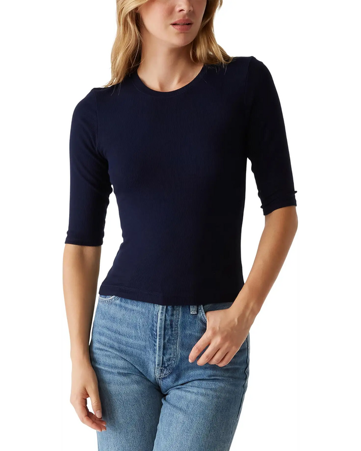 Maeve Cropped Ribbed Tee