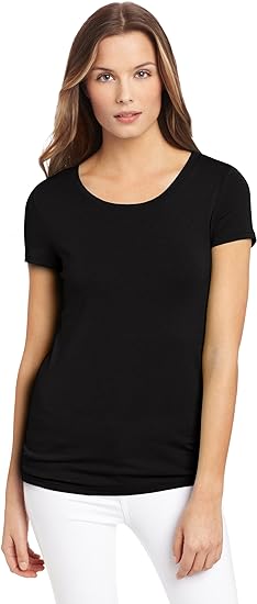 Short Sleeve Supima Crewneck Tee in Black