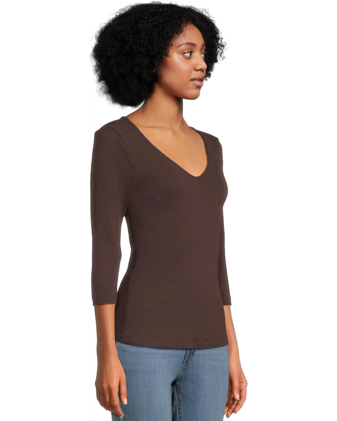 Angelina Shine V-Neck Tee
