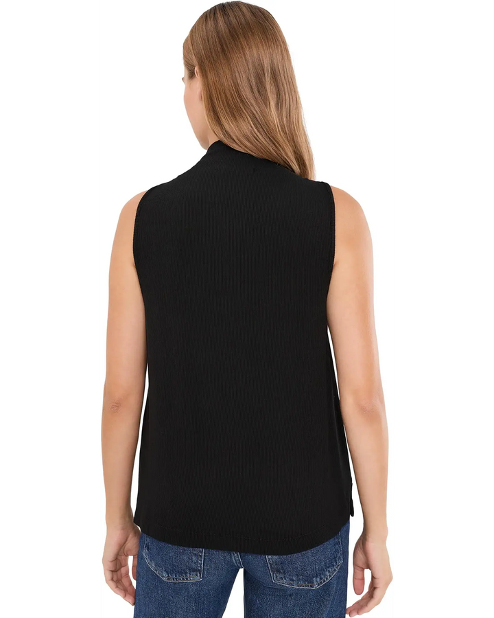 Minka Pleated Mock Neck