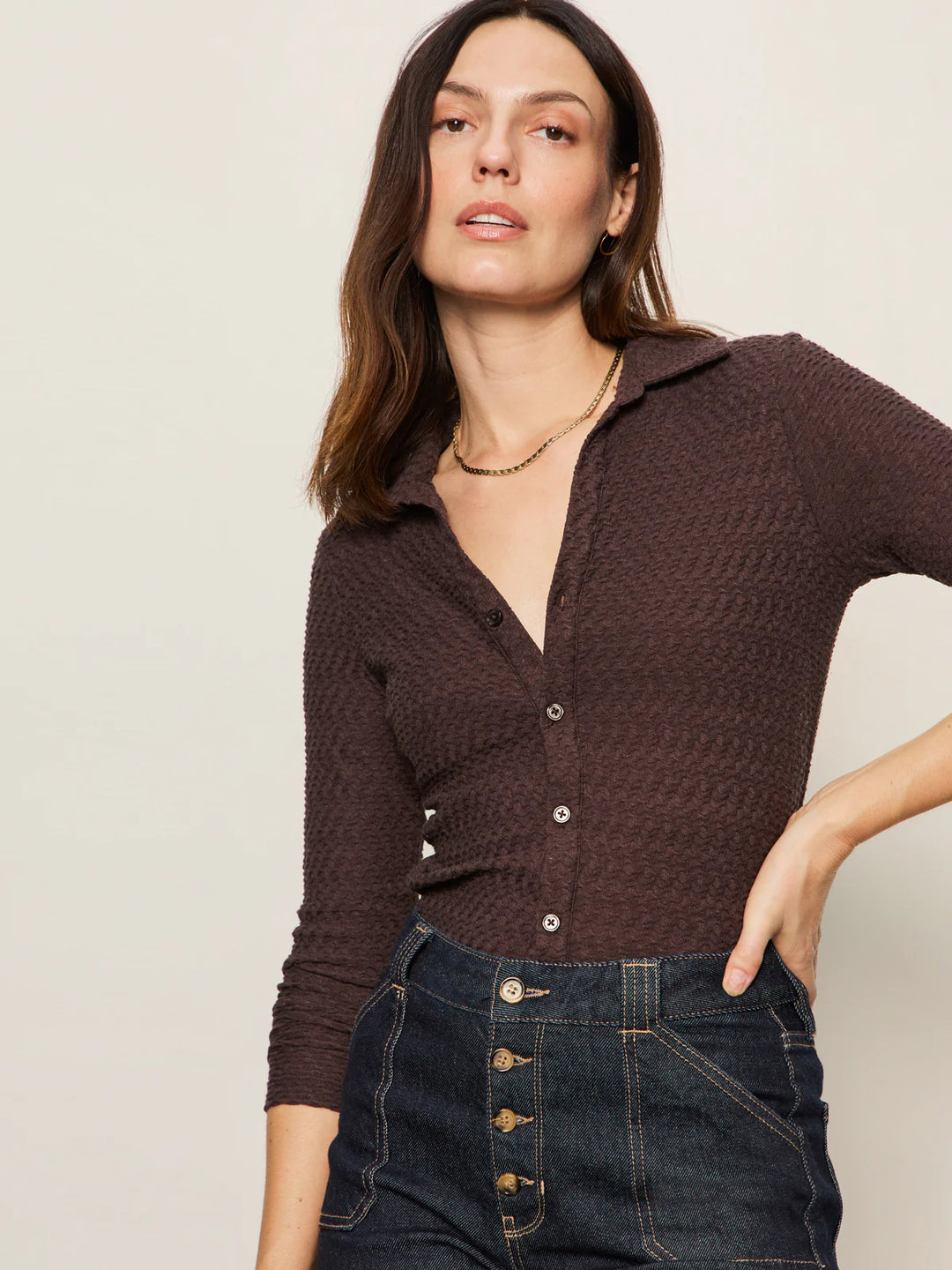Textured Knit Dreamgirl Top