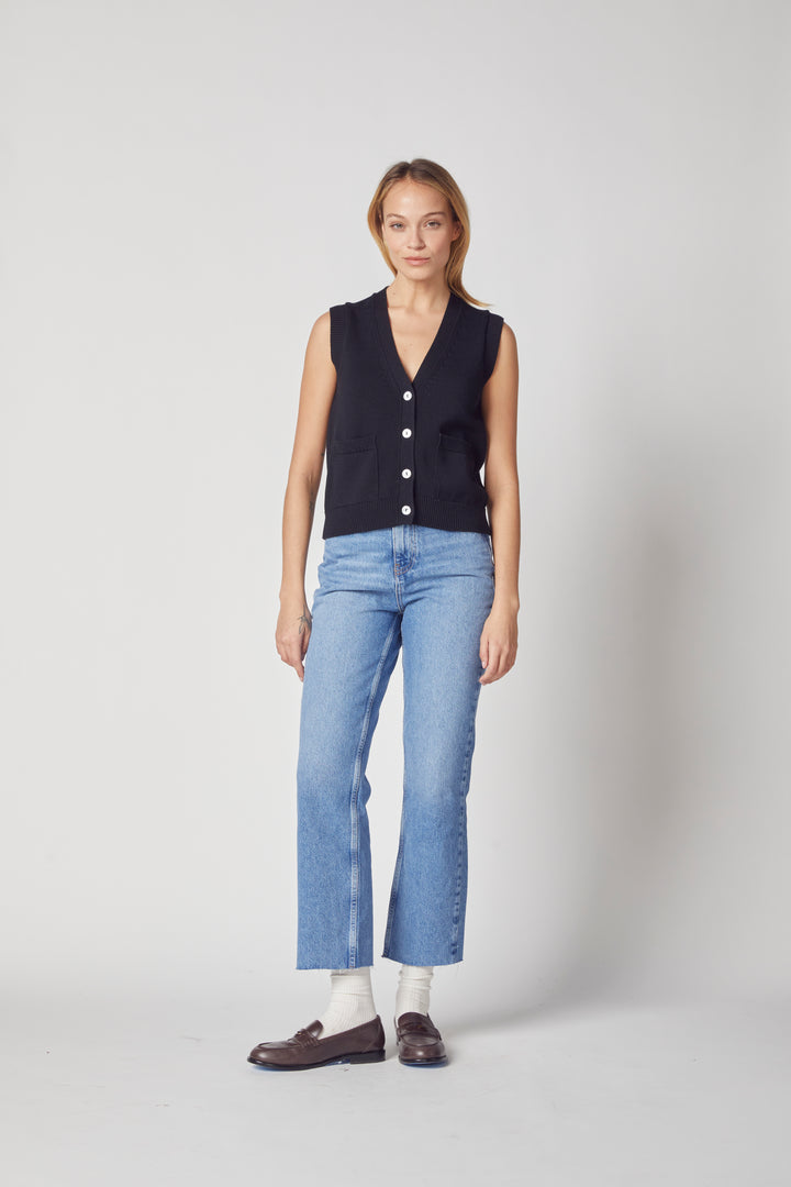 Cotton Vest - Black
