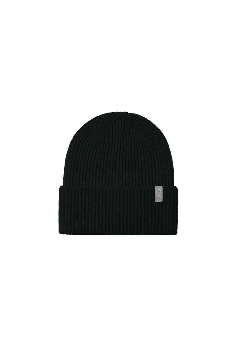 Beanie With Wide Rib Knit Turn-up