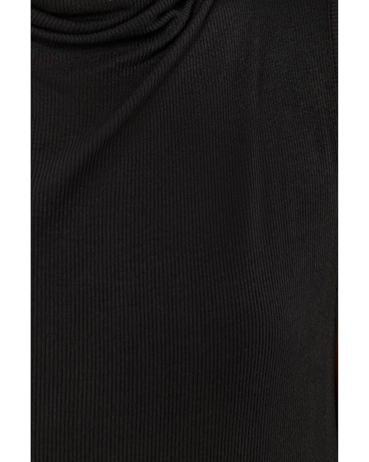 Minka Pleated Mock Neck
