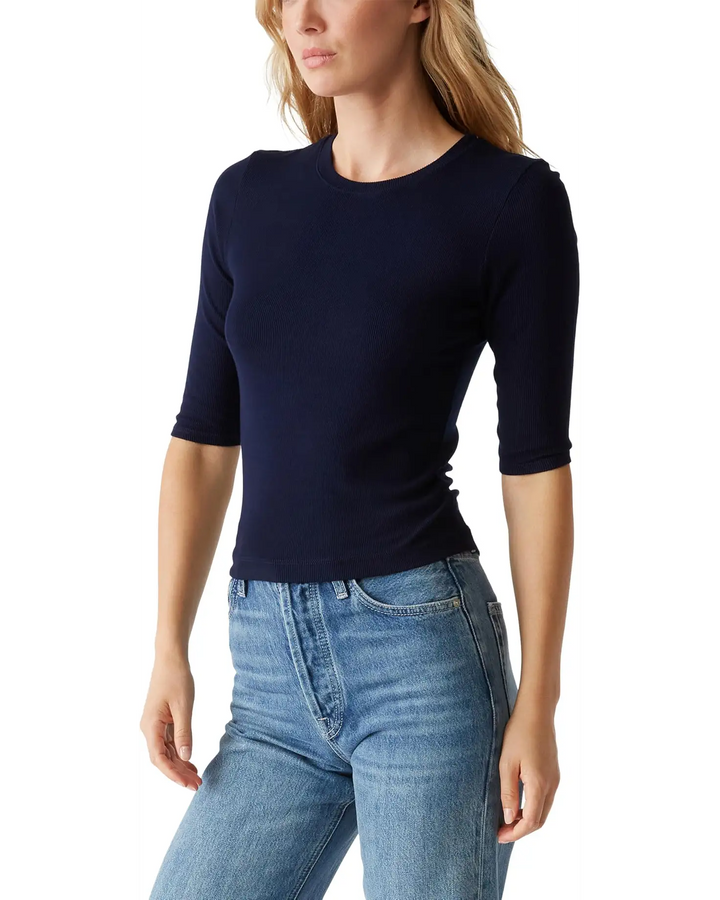 Maeve Cropped Ribbed Tee