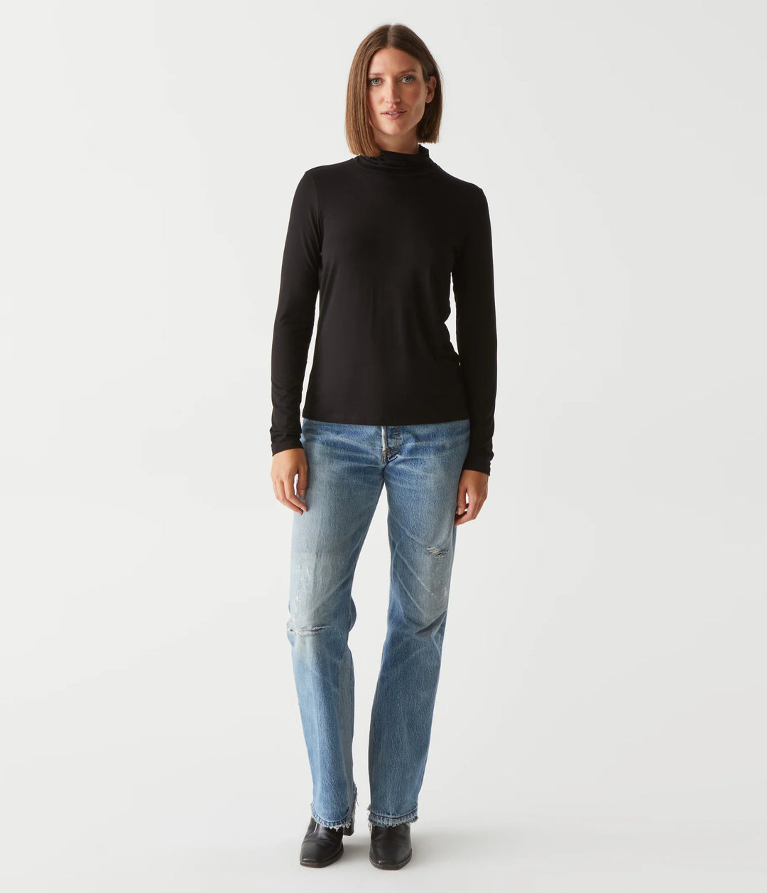 Clara Ruched Turtleneck