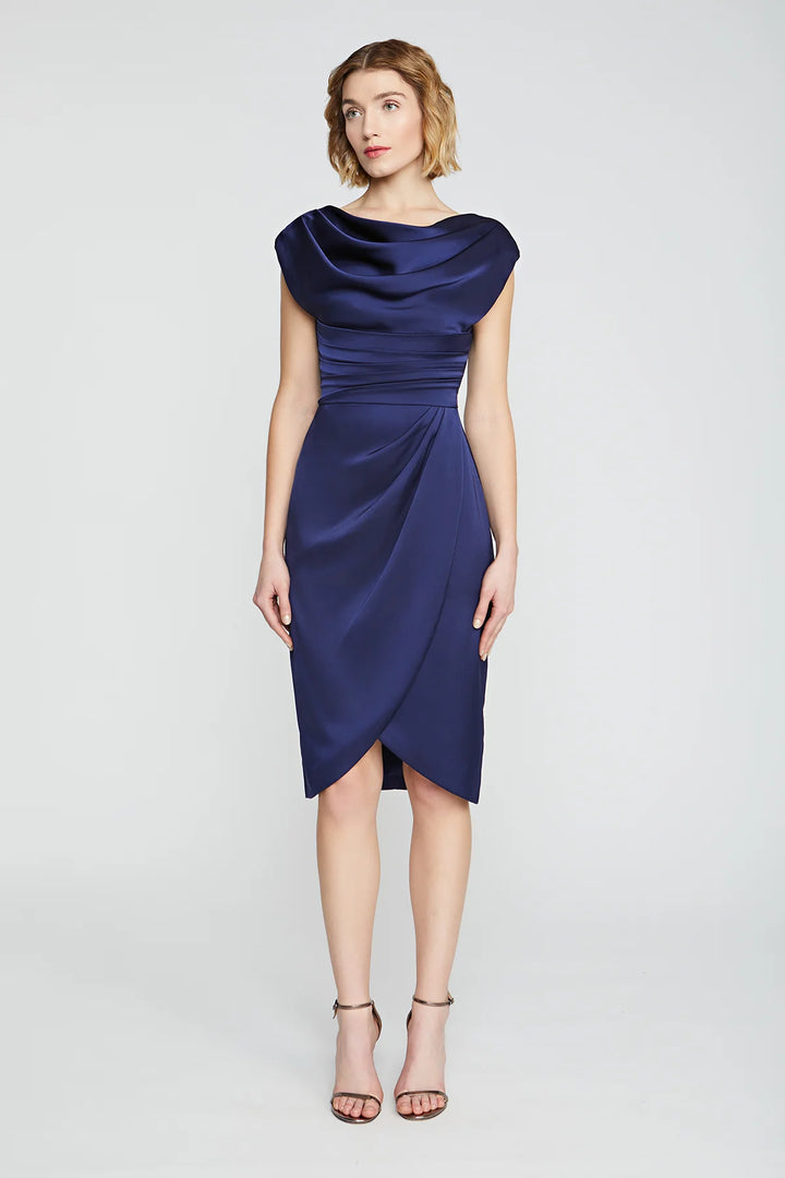 Tierra Draped Satin Dress