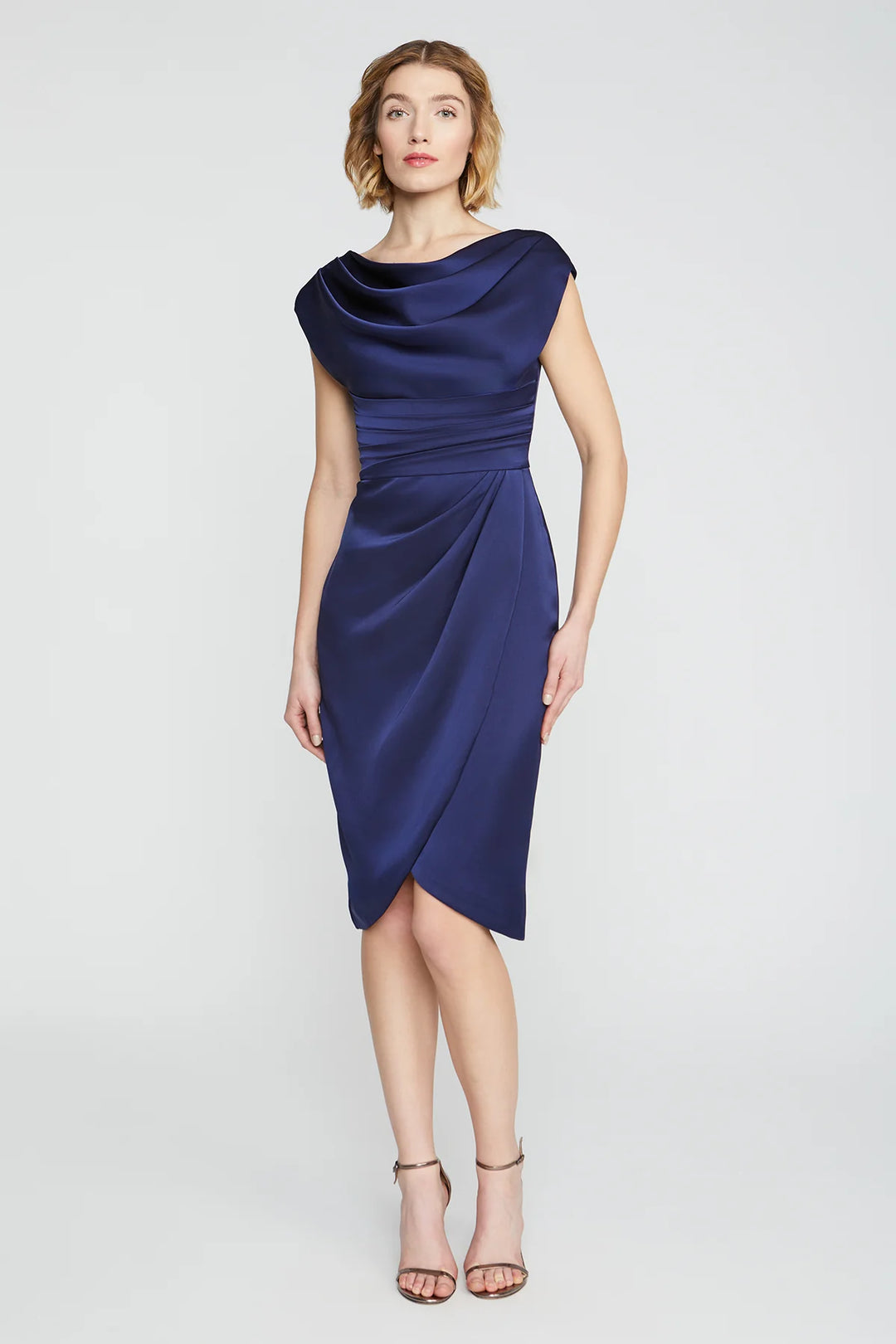 Tierra Draped Satin Dress