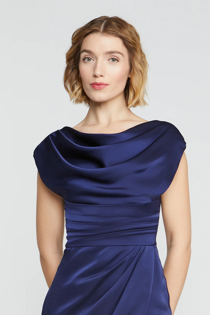 Tierra Draped Satin Dress