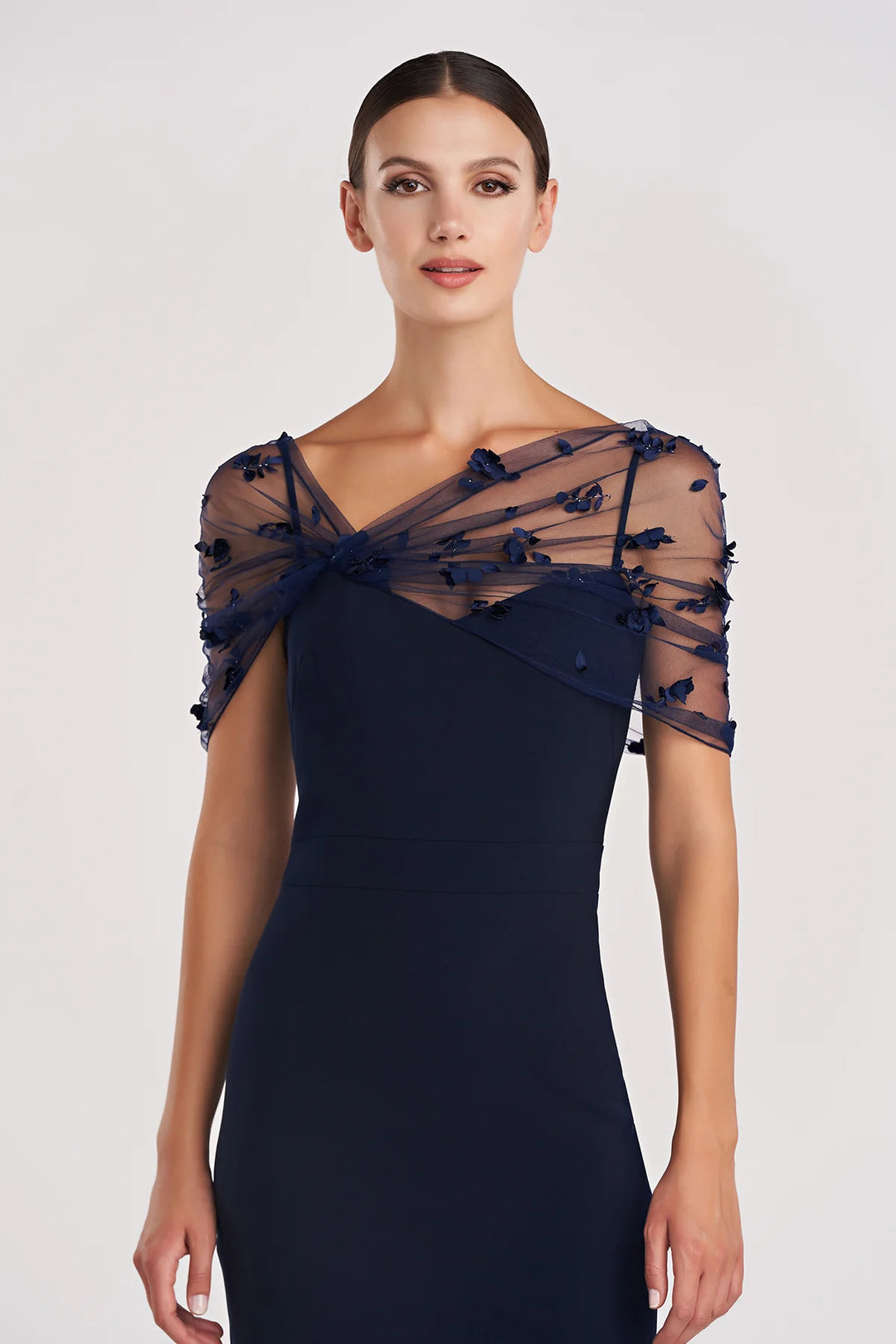 Gia Beaded Shawl Gown LIANA NYC Gia Beaded Shawl Gown LIANA NYC