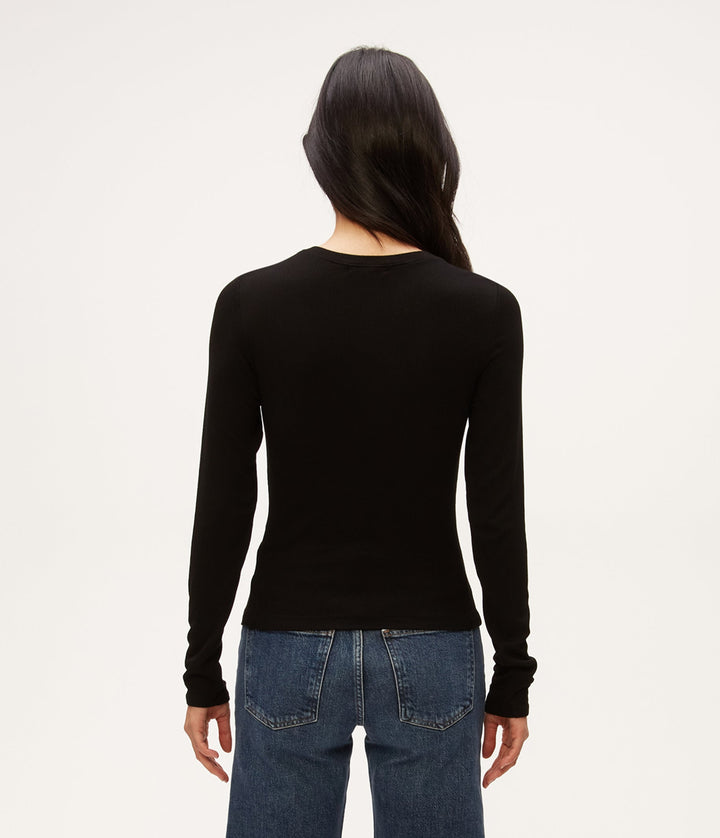 Finn Cropped Long Sleeve Crew Neck