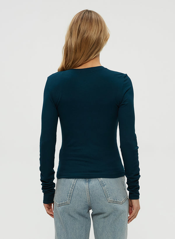 Finn Cropped Long Sleeve Crew Neck