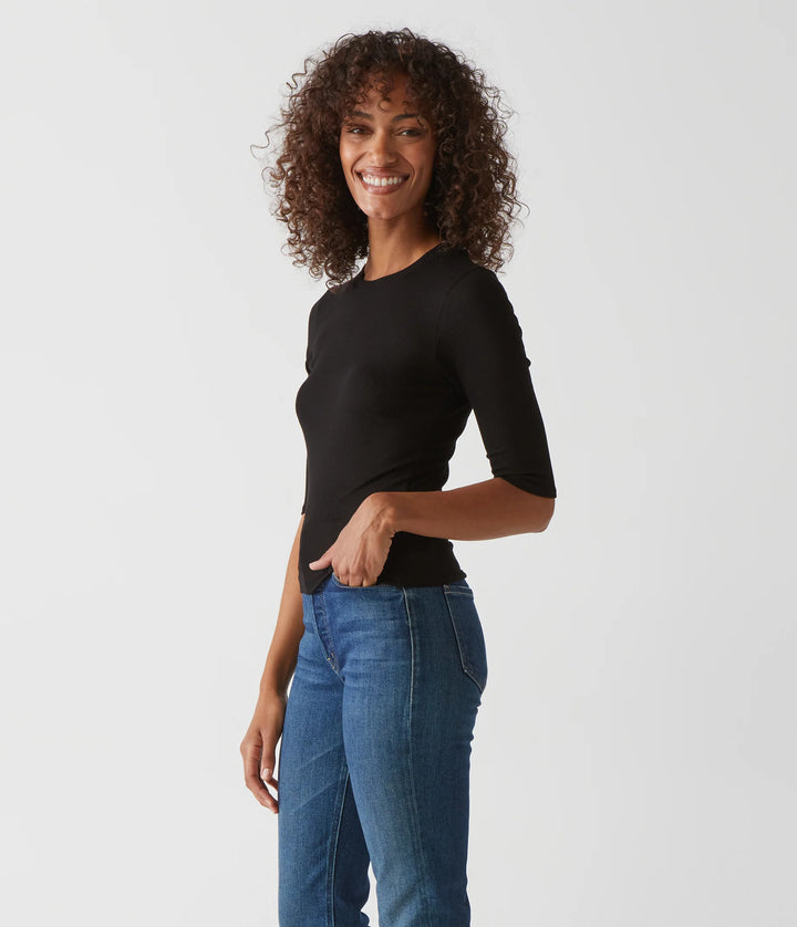 Maeve Cropped Ribbed Tee