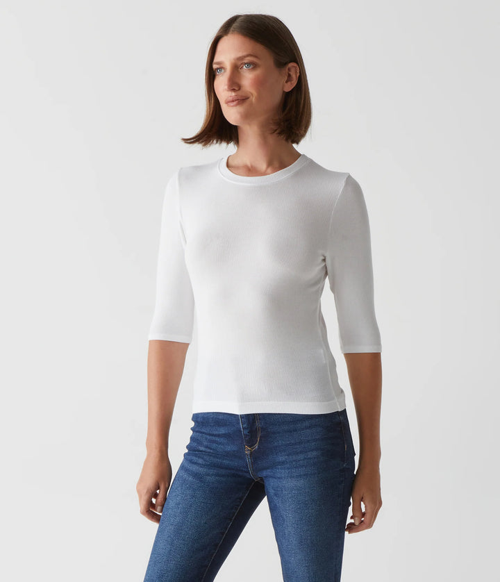 Maeve Cropped Ribbed Tee