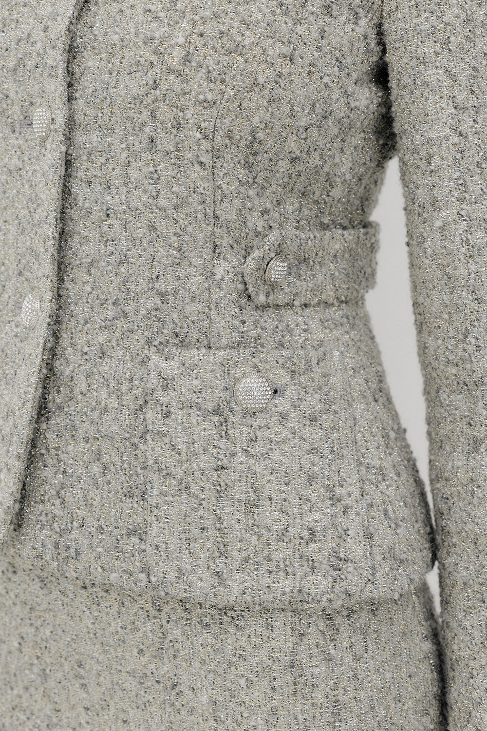 Silvia Tweed Jacket - Silver