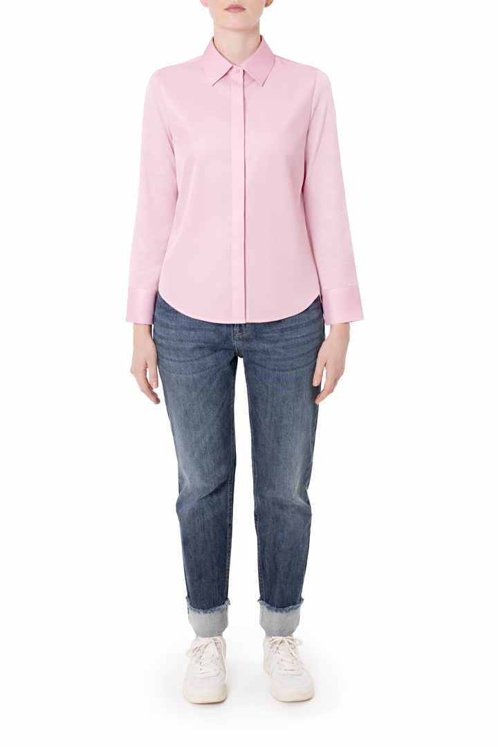 Silk Front Shirt - Rosa