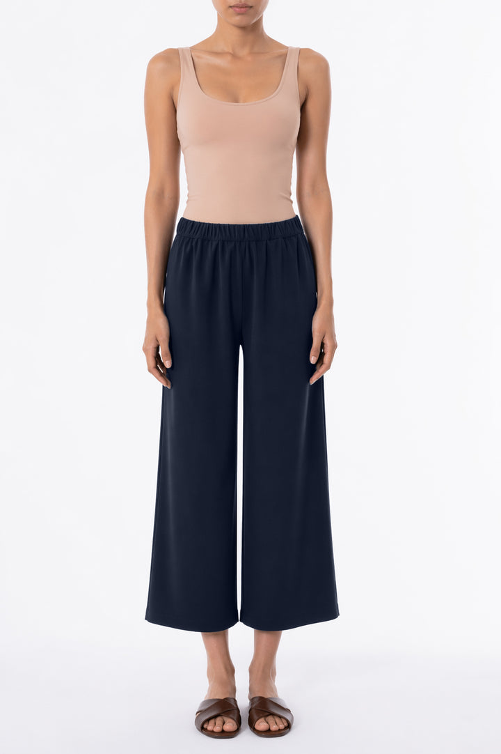 Silk Pant - Navy