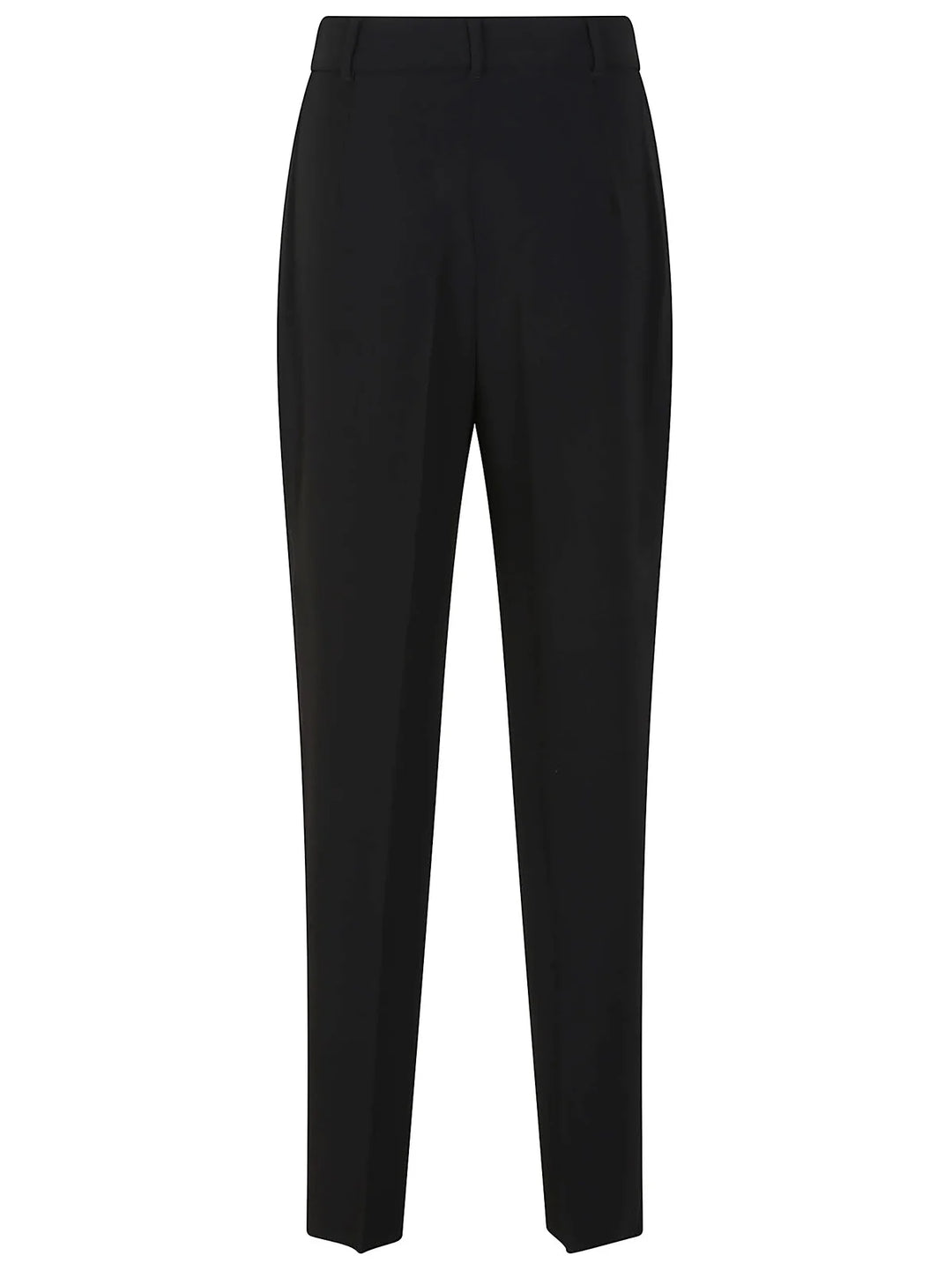 Eguale Pleat Detailed Tapered Trousers - Black