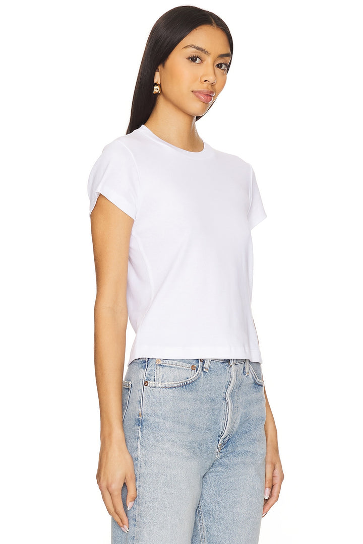 Avery Cotton Rib Baby Tee - White
