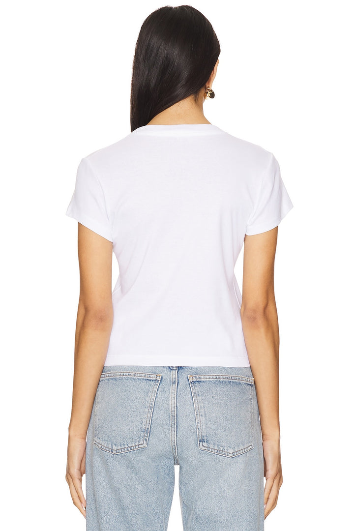 Avery Cotton Rib Baby Tee - White