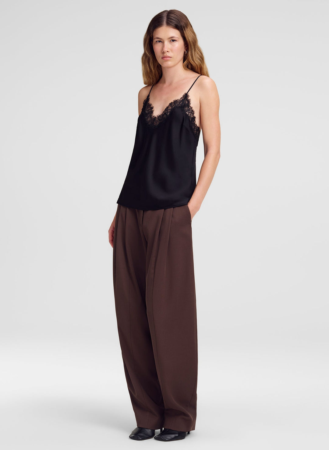 Annabelle Silk and Lace Camisole Top