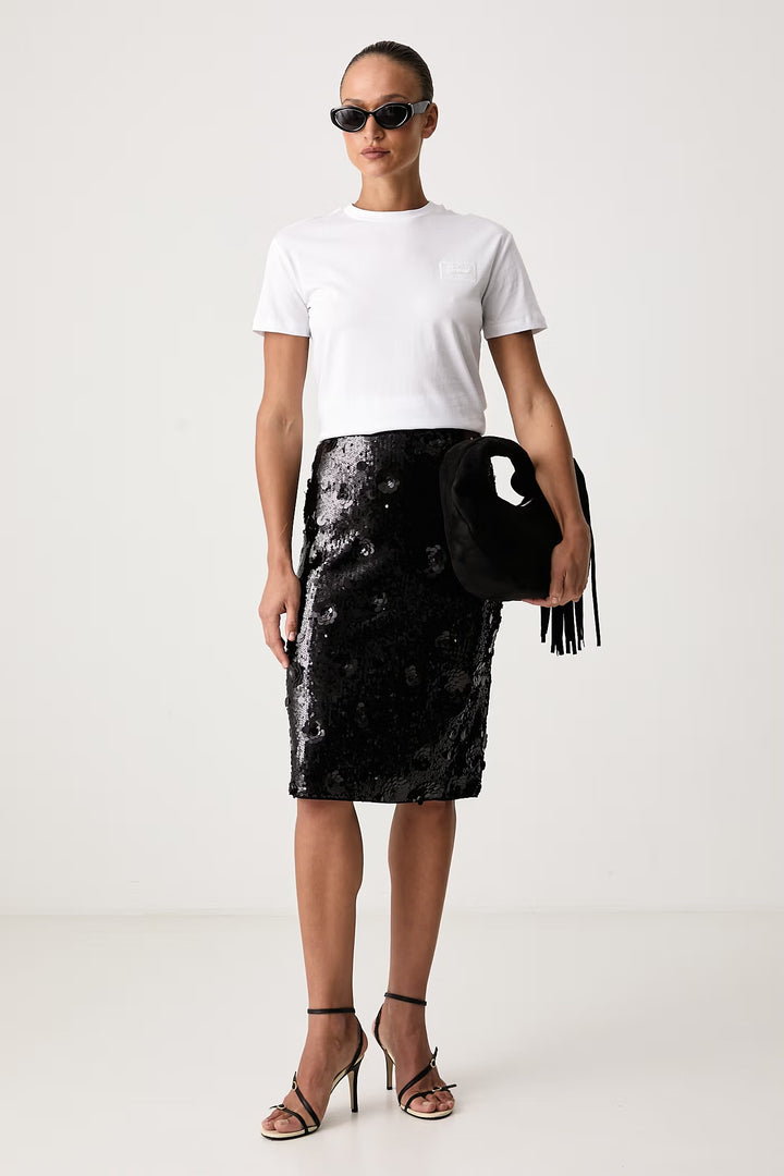 Sequin Skirt - Nero