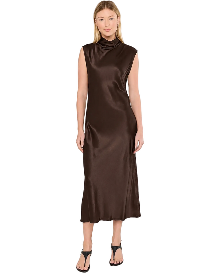 Astra Bias Mock Neck Dress