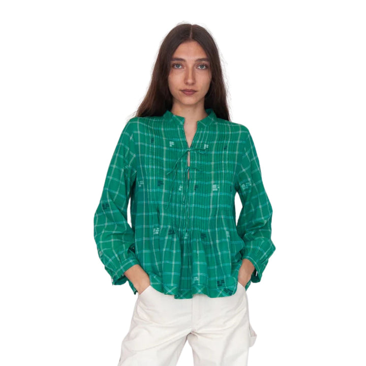 Alma Check Jamdani Top