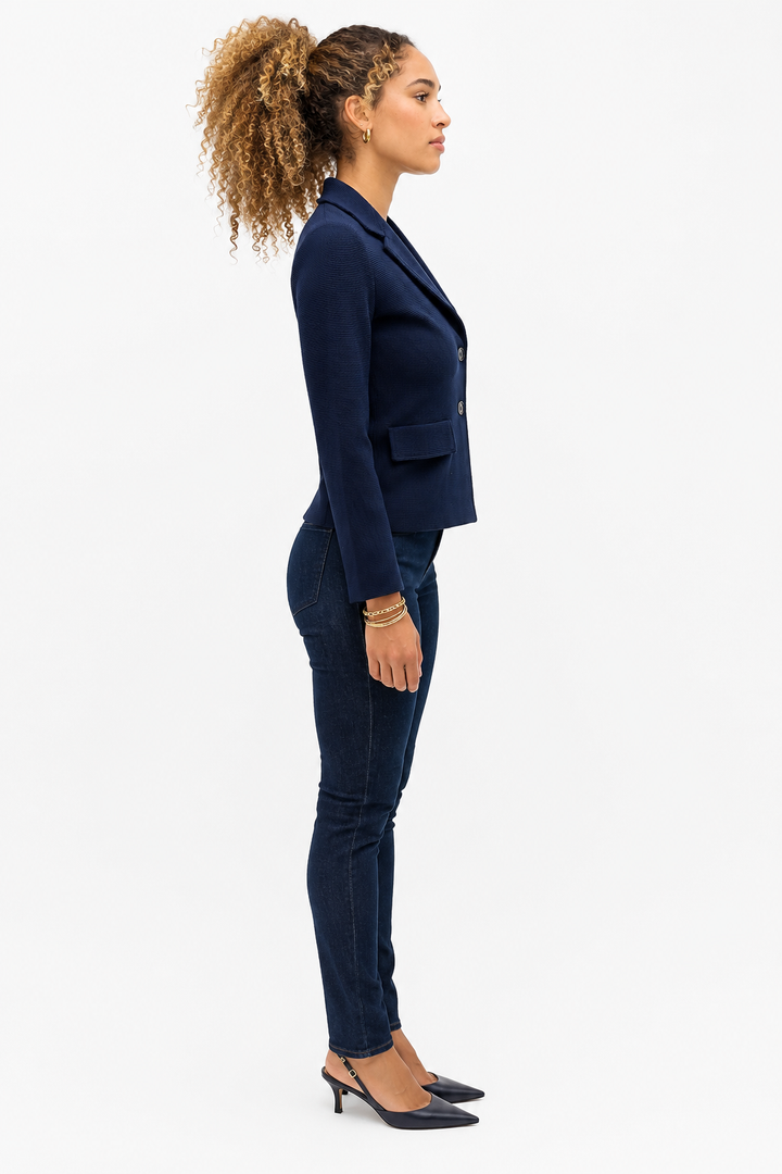 Amazzonia Wool Jacket - Navy