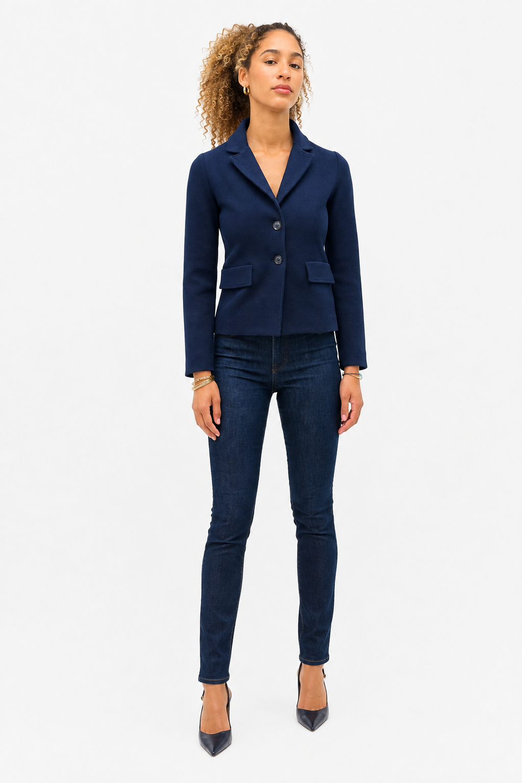 Amazzonia Wool Jacket - Navy