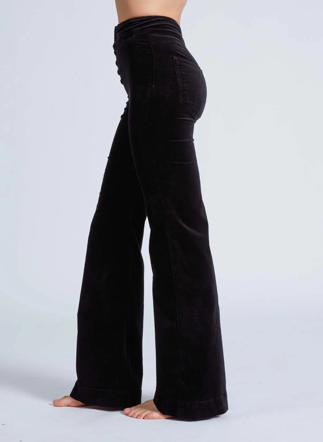 Brighton Wide Leg- Black Velvet