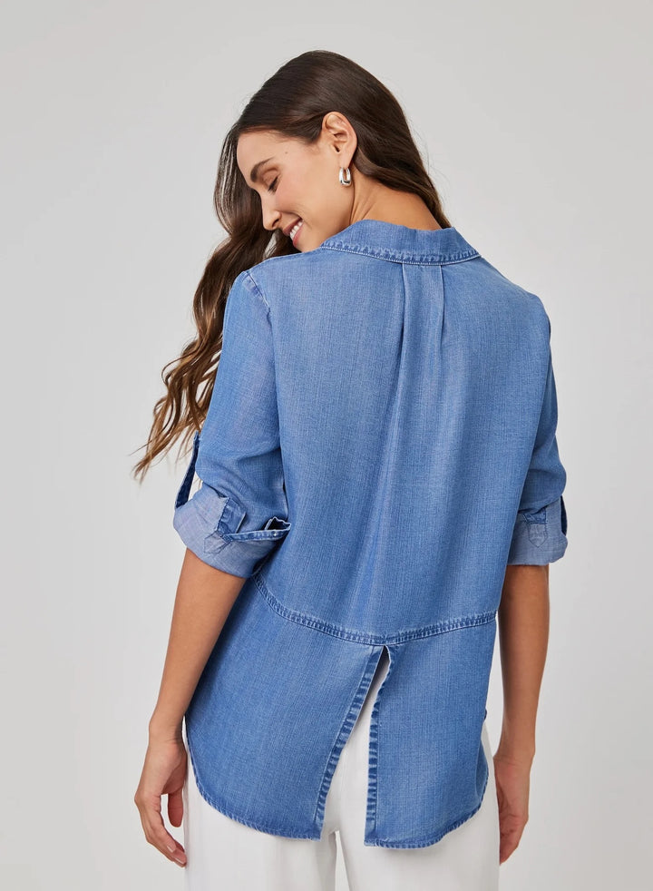 Split Back Button Down - Moonlit Haze Wash