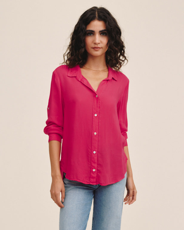 Clean Shirt With Roll Sleeve - Pink Paradise