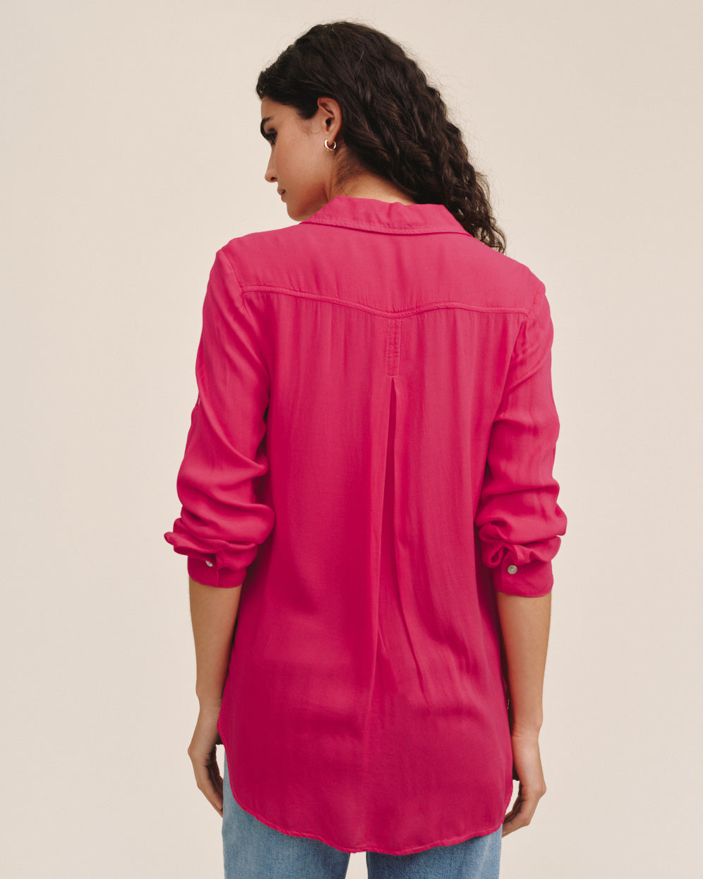 Clean Shirt With Roll Sleeve - Pink Paradise