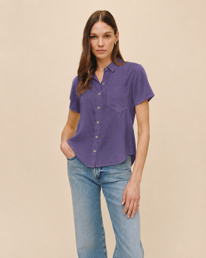 Short Sleeve Pocket Button Down - Surf