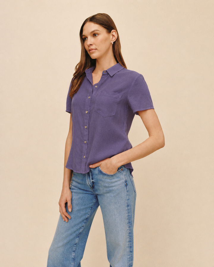 Short Sleeve Pocket Button Down - Surf