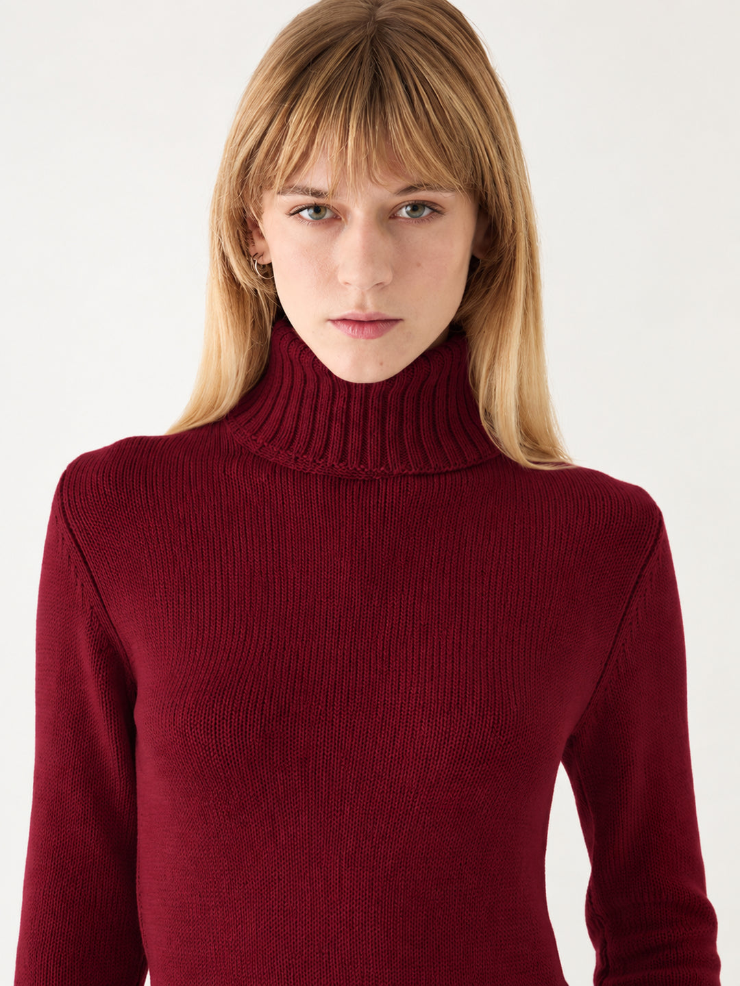 Turtleneck Sweater - Cherry