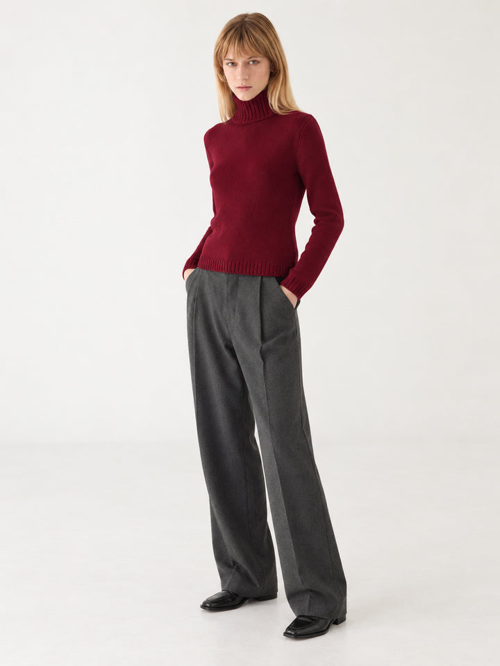 Turtleneck Sweater - Cherry