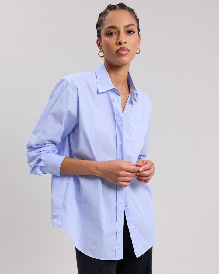 Cover Cotton Poplin Stripe Shirt