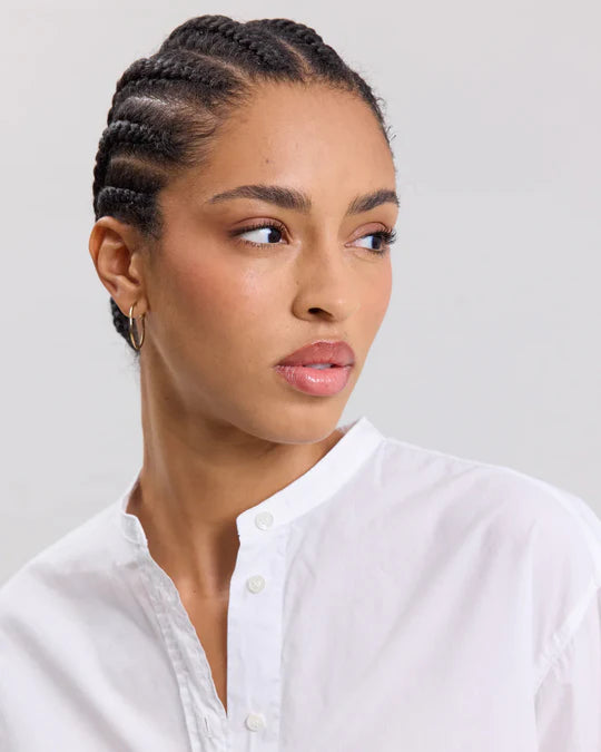 Hartford Cristal Poplin Shirt in White