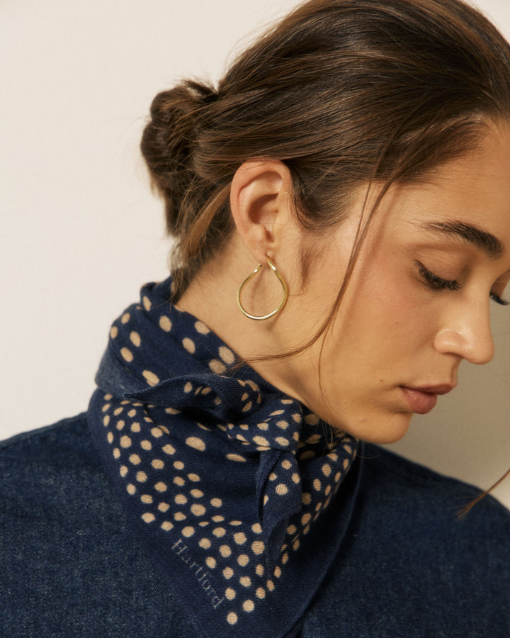 Navy Dot Scarf