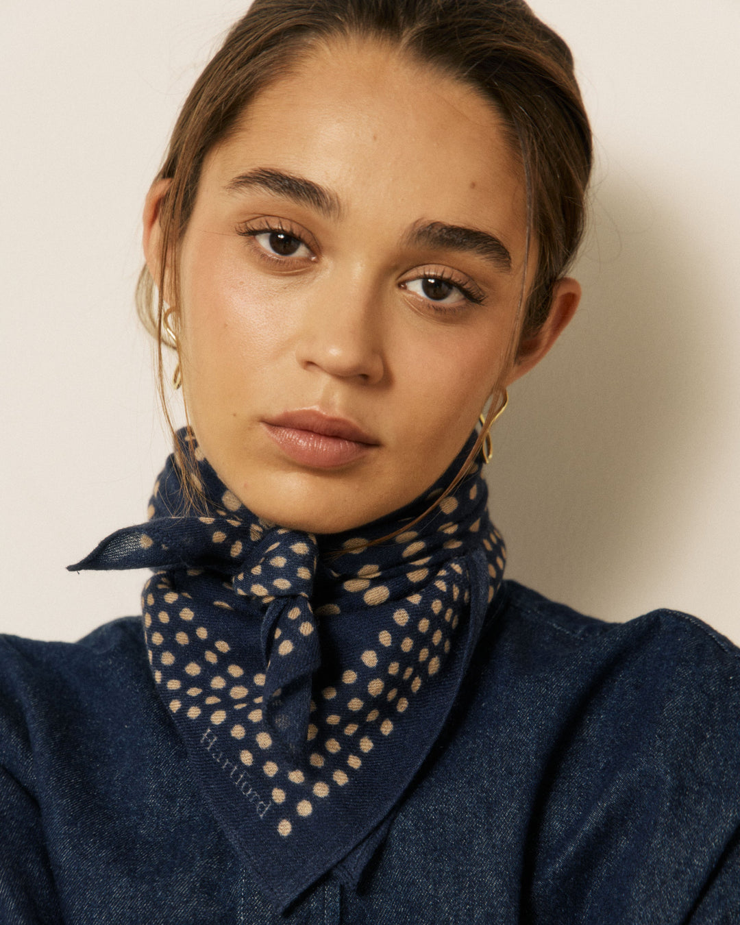 Navy Dot Scarf