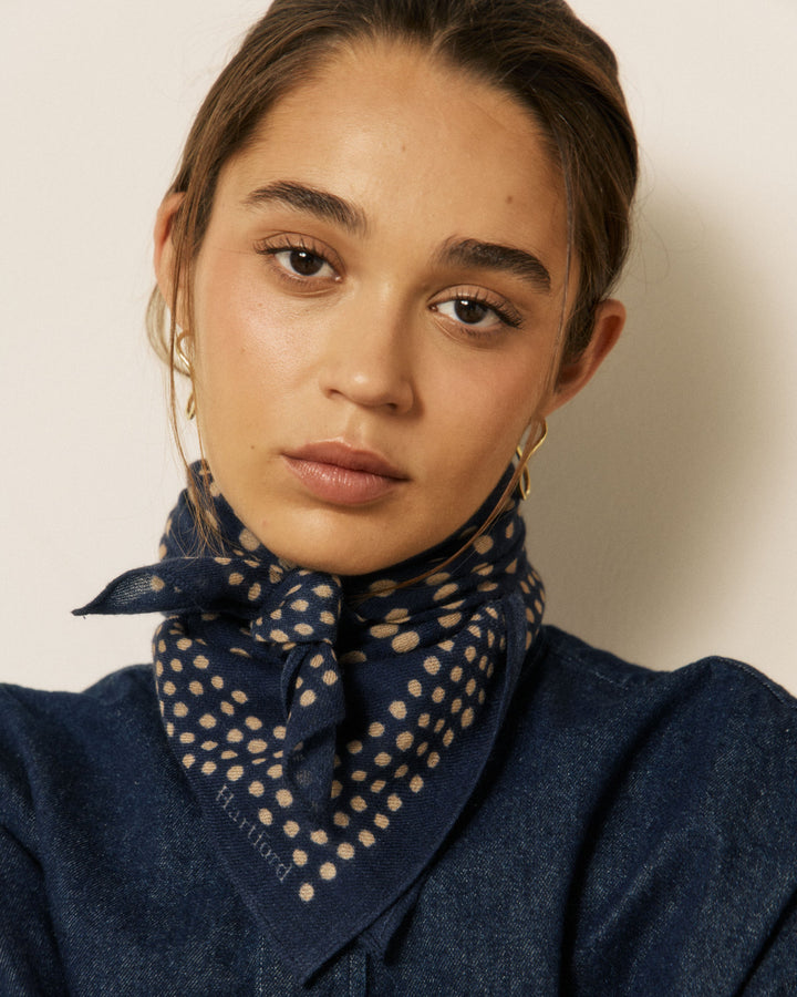 Navy Dot Scarf