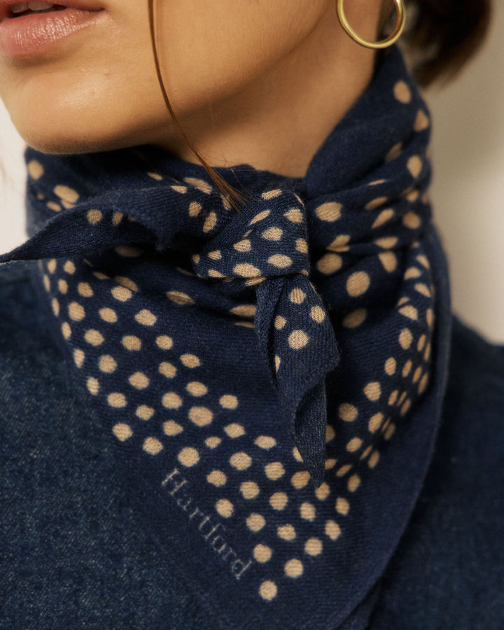 Navy Dot Scarf