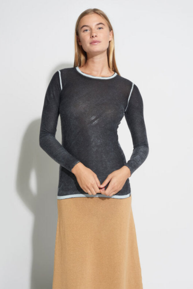 Fitted Crewneck Bamboo Sweater
