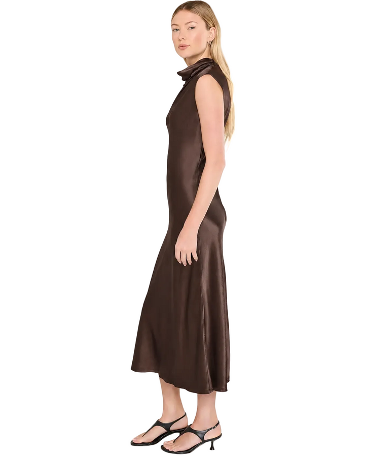Astra Bias Mock Neck Dress