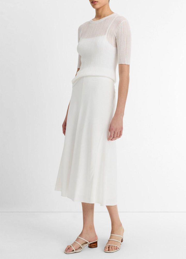 Bias A-Line Skirt - Off White